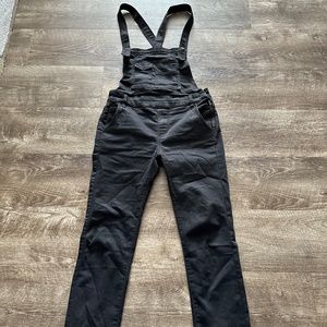 Free People Washed Denim Black Overalls size 26